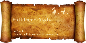 Hellinger Atala névjegykártya